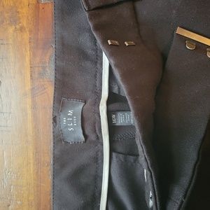 Womens black dress slacks 16W #0112